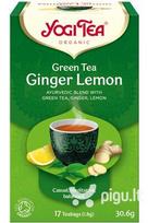 Yogi Tea Ginger Lemon žalioji prieskoninė arbata, 17x1.7 g
