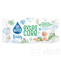 Drėgnos servetėlės vaikams nuo 0 mėn. Go Wipes, 60 vnt.