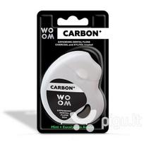 Dantų siūlas su aktyvuota anglimi Woom Carbon+, mėtų ir eukalipto skonio, 30 m
