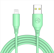 Tellur Silicone USB to Lightning cable 3A, 1m, green