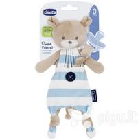 Čiulptuko laikiklis-migdukas Chicco Pocket Friend, mėlynas meškutis, 0+ mėn.