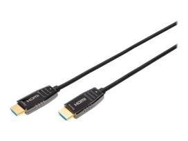 hdmi 2.1 fiber cable - ASSMANN HDMI AOC Hybrid-fiber connection cable Type A M/M 30m UHD 8K60Hz CE gold bl - 1 nuotrauka
