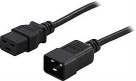 DELTACO įžemintas pratęsimo / pratęsimo kabelis, tiesus IEC 60320 C19 tiesiai IEC 60320 C20 , maksim