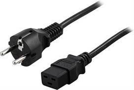 DELTACO earthed device cable for connection between unit and wall socket, straight CEE 7/7 to straig