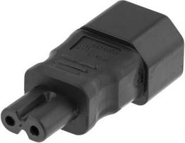 DELTACO maitinimo adapteris, IEC 60320 C14 prie IEC 60320 C7, 250V / 2.5A, juodas