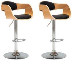 Baro kėdė VLX Bar Chairs 3052715, ruda/juoda, 2 vnt.
