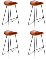 Baro kėdė VLX Bar Chairs 276363, ruda/juoda, 4 vnt.