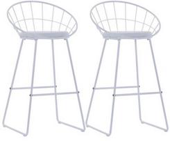 Baro kėdė VLX Bar Chairs 247277, balta, 2 vnt.