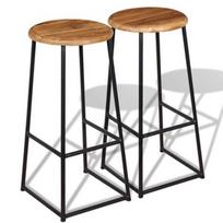 Pirkti Baro kėdė VLX Solid Teak Wood, ruda, 2 vnt. - Photo 1