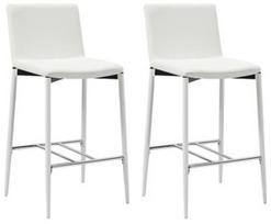 Baro kėdė VLX Faux Leather 281514, balta, 2 vnt.