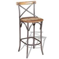 Baro kėdė VLX Solid Reclaimed Wood 244014, ruda