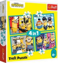 Dėlionė Trefl 4in1 Minions, 207 vnt.
