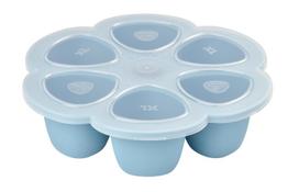 Bcaba BEABA SILIKONINIS KŪDIKIO MAISTO KONTEINERIS MULTIPORTIONS, XL (6x150 ML), Mėlynas