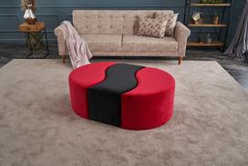 Pirkti Kalune Design Pouffe. Alya Puf - Raudona, Juodas - Photo 1