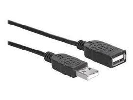 MANHATTAN Hi-Speed USB Extension Cable 1.8m black USB Standard-A male to USB Standard-A