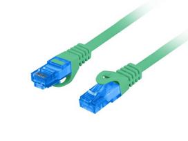 LANBERG patchcord cat.6A FTP 1m green