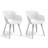 Lauko kėdė VLX Allibert Akola 2pcs, balta, 56.7 cm x 55.2 cm x 80.1 cm