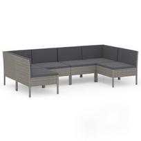 Lauko baldų komplektas VLX 6 Piece Garden Lounge Set 3094590, pilkas, 1-6 vietų
