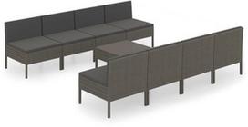 Lauko baldų komplektas VLX Garden Lounge Set 3094334, antracito, 8 vietų