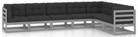 Lauko baldų komplektas VLX 7 Piece Lounge 3076796, pilkas, 7 vietų