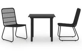 Pirkti Lauko baldų komplektas VLX Outdoor Dining Set 3060249, juodas, 2 vietų - Photo 1