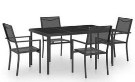 Lauko baldų komplektas VLX Outdoor Dining Set 3073516, antracito, 4 vietų