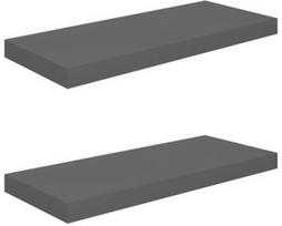 Sieninė lentyna VLX High Gloss 323791, pilka, 60 cm x 23.5 cm x 3.8 cm