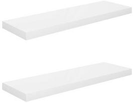 Sieninė lentyna VLX High Gloss 323752, balta, 80 cm x 23.5 cm x 3.8 cm