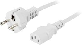 Pirkti DELTACO CEE 7/7 to IEC 60320 C13, max 250V / 10A, 2m, baltas / DEL-109MV - Photo 1