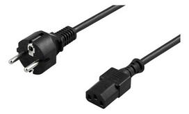 DELTACO grounded device cable, CEE 7/7 to IEC 60320 C13, 10m, max 250V / 10A, blackGrounded device c
