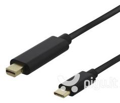 Deltaco USBC-DP102-K, USB-C, Mini DisplayPort, 1m
