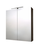 baldai - Spintelė su veidrodžiu Raguvos baldai Scandic 1502301, 60 cm, juodas ąžuolas, (LED apšvietimas, jungiklis + rozetė ) - 1 nuotrauka