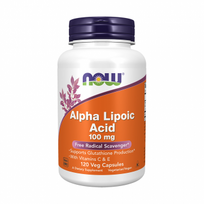  NOW ALPHA LIPOLIC ACID, 100 MG, 120 kapsulių