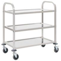 Butelių lentyna VLX 3-Tier 50914, sidabro, 965 mm x 550 mm x 900 mm