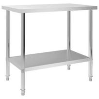 Darbastalis VLX Stainless Steel 51188, sidabro, 1000 mm x 600 mm x 850 mm