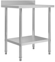 Darbastalis VLX With Backsplash 51187, sidabro, 800 mm x 600 mm x 930 mm
