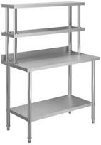 Darbastalis VLX With Overshelf 3054471, sidabro, 1200 mm x 600 mm x 1500 mm