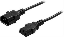 DELTACO grounded appliance / extension cable for connection between device and power supply / cable,