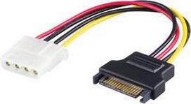 DELTACO power adapter for hard disks, 4-pin to Serial ATA power connector With this adpater can conn