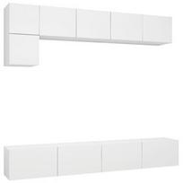 Svetainės baldų komplektas VLX 5 Piece TV Cabinet Set, vidaus, baltas