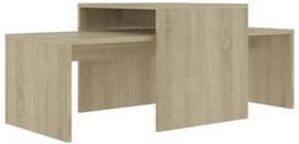 Kavos staliukas VLX Chipboard 802915, ąžuolo, 1000 mm x 480 mm x 400 mm