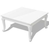 Kavos staliukas VLX Coffee Table, baltas, 800 mm x 800 mm x 420 mm