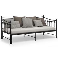 Sofa-lova VLX Pull-Out Metal 324758, juoda, 206 x 95 x 91.5 cm