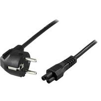 DELTACO įžemintas, LSZH,2m, kampinis CEE 7/7 į tiesų IEC 60320 C5, max 250V/10A, j