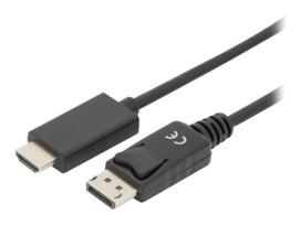 ASSMANN DisplayPort Adapter Cable DP - HDMI Type A St / St 1.0m w / War. DP 1.2 HDMI 2.0 4K