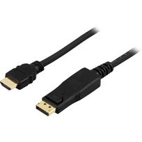 DELTACO DisplayPort - HDMI, 2.0m / DP-3020