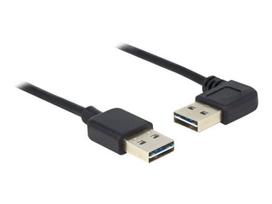 type 2 kabelis - DELOCK Cable EASY-USB 2.0 Type-A male > EASY-USB 2.0 Type-A male angled left / right 0,5 m - 1 nuotrauka