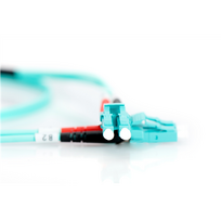 dvipuse 3m - DIGITUS Fiber Optic Patch Cord LC to LC Multimode 50/125 mju Duplex long 3m class OM3 - 3 nuotrauka
