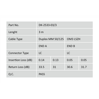 dvipuse 3m - DIGITUS Fiber Optic Patch Cord LC to LC Multimode 50/125 mju Duplex long 3m class OM3 - 5 nuotrauka