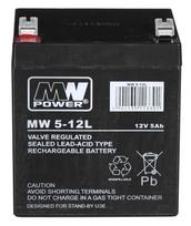 agm akumuliatoriai 12v - MPL POWER ELEKTRO MW 5-12L 12V 5Ah - 1 nuotrauka